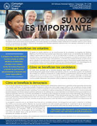 Suffolk County Finance Board One Page Informational Document Spanish